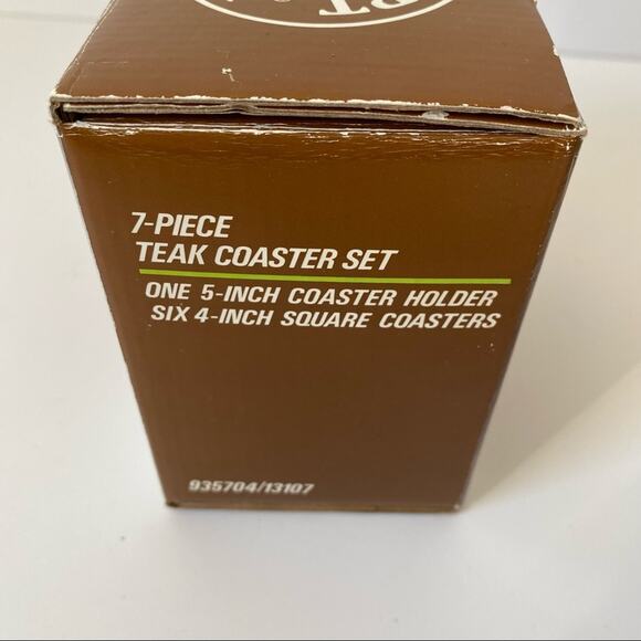 Baker Hart Stuart MCM Vintage Teak 7 Piece Coaster Set - Picture 5 of 7